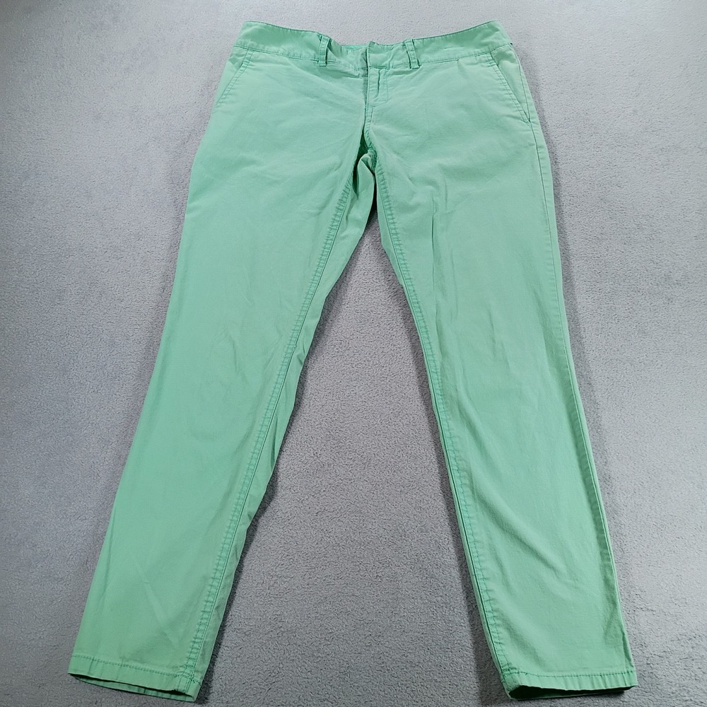 J. Crew Womens Chino Pants Mint Green Size 29 Slim Fit Casual Trousers